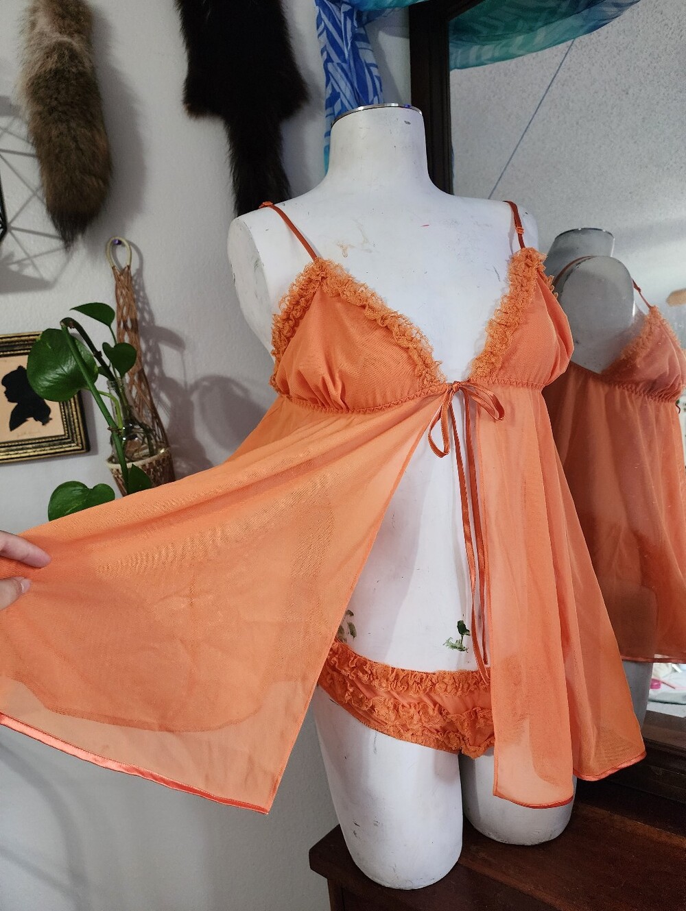 Orange Lingerie Set